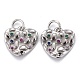 Brass Micro Pave Colorful Cubic Zirconia Charms KK-P192-06-2