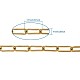 Placage ionique (ip) 304 chaînes de trombones en acier inoxydable YS-TAC0003-02G-11