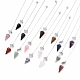 Natural & Synthetic Mixed Stone Hexagonal Pointed Dowsing Pendulums G-A024-D-1