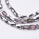 Electroplate Transparent Glass Beads Strands EGLA-E046-H02-3
