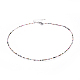 Colliers de perles de tourmaline naturelle NJEW-JN02492-08-1