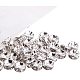 PandaHall Elite 50pcs 6mm Grade A Brass Rhinestone Rondelle Spacer Beads Silver for Jewelry Making RB-PH0001-10S-3