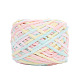 Gros fil de laine de polyester, fil à tricoter dégradé, doux et chaud, pour la couverture de jet d'oreiller de noeud tressé à la main, colorées, 7mm