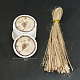 バレンタインデーの丸い紙のギフトタグ  ハンジタグ  麻ロープ付き  木目模様  タグ：4cm  ロープ：25センチメートル  約100個/セット VALE-PW0001-122H-1
