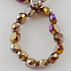 Electroplate Glass Beads Strands EGLA-R032-6mm-04-2