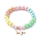 Opaque Acrylic Beads Stretch Bracelet Sets for Kids BJEW-JB06407-3