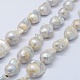 Hebras de perlas keshi de perlas barrocas naturales PEAR-K004-19-1