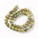 Brins de perles turquoise jaune naturel (jaspe) G-Q462-4mm-22-2