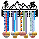 Espositore da parete con porta medaglie in ferro a tema sportivo ODIS-WH0055-037-1