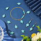 Arricraft 100pcs pendentifs turquoises synthétiques teints FIND-AR0004-21-4