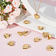 Beebeecraft 1 Box 10Pcs Heart Photo Frame Pendant Charms 18K Gold Plated Heart Hope Photo Locket Charms with Loop for Jewelry Making Necklace Bracelet DIY Crafts ZIRC-BBC0002-10-4