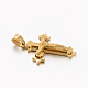 Thème de pâques nouveau cadeau 201 pendentifs croix crucifix en acier inoxydable STAS-F010-63G-2