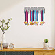 CREATCABIN Medal Holder Display Hanger Rack Sports Dream Believe Achieve Never Give Up Metal Iron Wall Mount for Race Runner Players Gymnastics Swimming Running Over 60 Medals Silver 15.7 x 4.7 Inch ODIS-WH0023-065-6