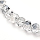 Bracelet extensible en perles rondelles de verre à facettes pour enfant BJEW-JB06807-17-3