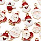 40個4スタイルのクリスマステーマライトゴールドアロイエナメルペンダント  クリスマスサンタクロース  ミックスカラー  10個/スタイル ENAM-LS0001-61-4