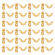 Unicraftale 50 pièces embouts de perles dorées embouts de calotte en acier inoxydable couvercles de noeuds à clapet ouverts embouts de perles repliables 1 mm embouts de petit trou pour noeuds et sertissage accessoires artisanat 5x3x2 mm STAS-UN0002-38C-1