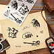 CRASPIRE Horse Western Rubber Stamp Cowboy Boots Hat Guitar Flowers Clear Transparent Silicone Seals Stamp for Journaling Card Making DIY Scrapbooking Handmade Photo Album Notebook Decor Needlework DIY-WH0439-0083-5