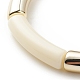 Bracelet extensible perlé tube incurvé acrylique pour femme BJEW-JB08438-03-5