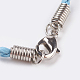 Braided PU Leather Cord Bracelets BJEW-JB03623-4