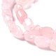 Granos naturales de abalorios de cuarzo rosa G-G018-13B-3
