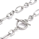 304 Stainless Steel Figaro Chain Necklaces NJEW-O124-03P-3