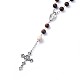 Tibetan Style Alloy Rosary Bead Necklaces NJEW-JN02455-02-2