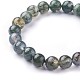Natural Moss Agate Beads Stretch Bracelets X-BJEW-F380-01-B15-4