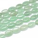 Natürliche grüne Aventurine flach oval Perlenstränge G-M206-22-1