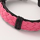 Adjustable Trendy Unisex Casual Style Leather Cord Bracelets BJEW-J112-M-3