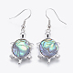 Abalone Shell / Paua Shelljewelry Sets X-SJEW-P089-02-4