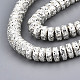 Electroplated Natural Lava Rock Beads Strands G-T114-67S-6