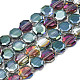 Fili di perle di vetro traslucido placcatura EGLA-N002-27-D02-1