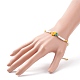 Bracelet à maillons fleur de vie tressé en verre avec bracelet en perles de perles naturelles pour femme BJEW-TA00173-3