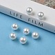 No Hole ABS Plastic Imitation Pearl Round Beads MACR-F033-7mm-24-6