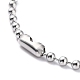304 Stainless Steel Ball Chain Necklaces NJEW-I245-04F-P-4