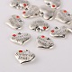 Wedding Theme Antique Silver Tone Tibetan Style Heart with Sister of Bride Rhinestone Charms TIBEP-N005-06A-2