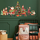 クリスマスPVCウォールステッカー  壁飾り  サンタクロース  800x390mm  2個/セット DIY-WH0228-873-3