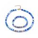 Set di braccialetti e collane elasticizzati perline heishi SJEW-JS01103-2