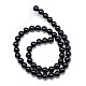 Chapelets de perle en pierre noire synthétique X-G-R345-10mm-35-1-2