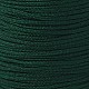 ナイロン糸  ラウンド  中国語結びコード  ビーズストリング  ブレスレット作りに  濃い緑  1.5mm  約140ヤード/ロール NWIR-G002-28-2
