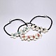 Flower Mother of Pearl Bib Statement Necklaces NJEW-N0014-02-1