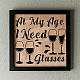 ベネクリートワインカップステンシル  私の年齢では12x12インチのメガネが必要です ペットペインティングテンプレート スクラップブッキング用のステンシルを描く  フロア家具  ウォールアート DIY-WH0172-959-6
