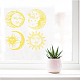 PVCウォールステッカー  円形  窓や階段の家の装飾用  太陽模様  ステッカー：16x16センチ DIY-WH0235-004-6