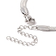 304 Stainless Steel Herringbone Chains Bracelet for Men Women BJEW-D450-01P-02-3