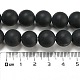 Grade A Round Frosted Black Agate X-G447-6-2