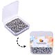 PandaHall Elite 100pcs Bicone Spacers Beads Tibetan Antique Silver Large Hole Jewelry Spacers Charms for Jewelry Makings PALLOY-PH0005-24-7