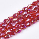 Electroplate Glass Beads Strands EGLA-T013-05I-1