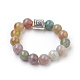 Natural Indian Agate Stretch Finger Rings RJEW-JR00221-04-2
