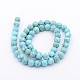 Multiformats turquoise synthétique chapelets de perles rondes TURQ-X0002-3