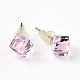 Shiny Glass Rhinestone Stud Earrings EJEW-F0039-M-4